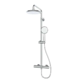 Roca Mitos Dual Outlet Thermostatic Mixer Shower Chrome