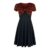 Rock Rebel Tie-Front Dress with Checked Pattern Mini Dress Black-Red