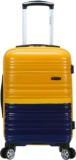 Rockland Melbourne 20 Expandable Belly Pack, 2 tonenavy, Carry-On 20, Melbourne Hardside Expandable Spinning Wheel Luggage