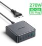 Rocoren 200W (Total Output) 6-in-1 GaN, PD Charger, C1 100W, C2 65W, (EU Plug) – With Code Sold By Rocoren Official Store