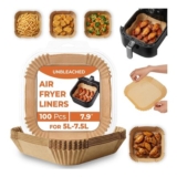 Roe Tenpo Air Fryer Liners, 100 Pcs, Non-Stick Parchment Paper