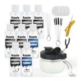 Roizefar Airbrush Cleaning Kit with Pot, 6 Cleaners, 2 Thinners