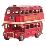 Rolife 3D Puzzle – London Tour Bus Wooden Puzzles, Creative Craft Construction Model Kits for Adults – 255 Pieces – Sold By ROBUD/FBA