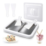 Rolled Ice Cream Maker, Dual Trays Instant Ice Cream Maker