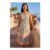 Roman Aqua Petite Paisley Print Tassel Midi Dress