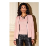 Roman Sequin Trim Knit Cardigan