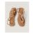 Rosa Raffia Leather Sandals Natural