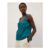 Rosalie Sleeveless Floral Embellished Top Teal