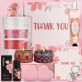 Rose Pamper Gift Set for Women – 9pc Luxury Thank You Gifts, Relaxation Spa Hamper for Best Friend, Mum, Sister, Teacher, Unique Appreciation, Birthday & Leaving Gift Box for Her