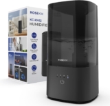Rosekm Humidifiers for Bedroom, Cool Mist Air Humidifier for Home Plant and Baby Nursery, Quiet Ultrasonic Humidifier with 360 Rotatable Nozzle, Auto Shut-Off, Filterless