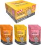 Rosewood Daily Eats Crunchy Cushions Variety Box – Chicken, Cheese, and Salmon Treats for Cats, Tasty Cat Treats with Taurine, Added Vitamins and Minerals, Small Bite Sized Cat Snacks (12pc, 720g Box)