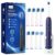 Rotating Electric Toothbrush with 8 Brush Heads for Adults and Kids, 3 Intensities 5 Modes, Wireless Wall Charging Station,