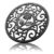 Round Cast Iron Teapot Stand with Peg Feet Black