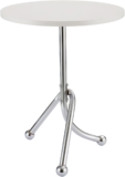Round Coffee Tables, Vintage-Style Stainless Steel Small Round Table for The Living Room, Suitable for Coffee Shops And Tea Shops, Living Room, Bedroom, Office, Balcony White
