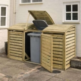 Rowlinson Large Timber Triple Wheelie Bin Storage – 8 x 3ft, 10 yr Anti rot Guarantee – Free C&C