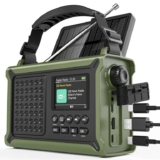 Roxicosly DAB/DAB/FM Solar Wind Up RADIO, 12000mAh Rechargeable Battery, Bluetooth5.0, Green / Black / Yellow – Sold By SYNVERRA GLOBAL/FBA