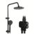 Rozin Shower Riser Rail Kit, Black, 10 Rainfall Head, Adjustable