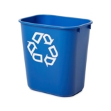 Rubbermaid Recycling Wastebasket, Small, Slim 12L Blue