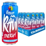 Rubicon RAW 12 Pack Raspberry & Blueberry 500ml Energy Drink – S&S £8.95