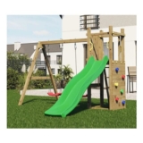 Rumble Ridge Rock Wall Playfort with Double Swing