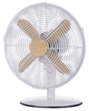 Russell Hobbs RHMDF1201WDW 12 Scandi Electric Desk Fan, 3 Speed Settings, Oscillating & Adjustable Tilt, 45W, White and Wood Effect