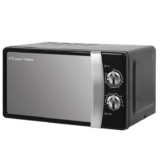 Russell Hobbs RHMM701B 17 Litre 700 W Black Solo Manual Microwave With 5 Power Levels, Ringer & Timer, Defrost Setting, Easy Clean