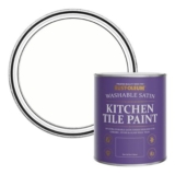 Rust-Oleum Water Resistant Kitchen Tile Paint, Satin Finish – Chalk White 750ml