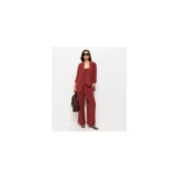 Rust Ruched Sleeve Blazer