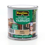 Rustins Quick Dry Polyurethane Varnish, 250ml, Matt Clear Finish – Prime Deal