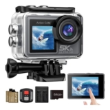 Ruycllo 5K/4K Action Camera, 50MP, 64GB, 170 Ultra Wide, Waterproof