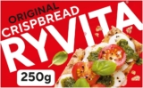 Ryvita Original Crispbread, Low Fat, Healthy Snack, High in Fibre, 250 g
