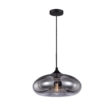 S-Cevada Industrial Vintage Colorful Glass Pendant Light, E27, 28cm, Silver