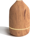 SALUBRITO Essential Oil Diffuser, 100ml Ultrasonic Aroma Diffuser for Essential Oil with Auto Shut-Off, 7 Colour LED Lights, Cool Mist Humidifier for Home, Office, Bedroom, Wood Grain