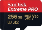 SANDISK Extreme PRO microSD Card Adapter 256GB, Up to 200MB/s Read Speeds