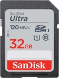 SANDISK Ultra SD Card 32GB, memory card up to 120MB/s, Class 10, UHS-I, V10, Full HD video support – Triple Pack