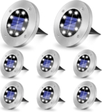 SCNNC Solar Pathway Lights Cool White, Pack of 8