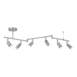 SEEBLEN 6-Light Nickel Ceiling Track Lighting with Foldable Arm