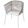 SEGERÖN Chair with armrests, outdoor, white/beige. Free C&C only limited locations