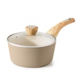 SENSARTE Ceramic Nonstick Saucepan with Lid, 1.9L