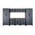 SGS 9pc Garage Storage System, Work Bench 3x Floor Cabinets 3x Upper Cabinets 2x Tall Double Side Cabinets, With code