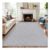 SHACOS Light Grey Geometric Rug 200×290 Cm Non-Slip