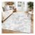 SHACOS Living Room Rug, Modern Abstract, Non-Slip, Washable, LightGrey 200x280cm
