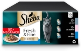 SHEBA Fresh & Fine Cat Pouches Fish collection in Gravy 50x50g