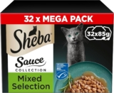 SHEBA Sauce Lover Cat Food Trays Mixed Collection 32 x 85 g
