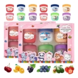SHEBEEDO 12 Pcs Natural Lip Balm Set, 6 Fruity Flavours (£3.79 S&S)