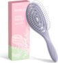 SHINLEA Hair Brush Anti Tangle Detangle, Wet & Dry Head Massaging Spiral Hairbrush for Women, Men, kids, Glide Through Tangles For All Hair Types (Purple)