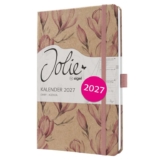 SIGEL Weekly planner 2027-1 year A5 – Magnolia Dreams / Dancing Leaves hardcover 80 gsm – FSC-certified