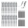 SIMDAO 20 Black Retractable Erasable Gel Pens 0.5mm with Refills
