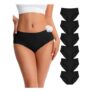 SIMIYA Black Cotton Womens Underwear Multipack