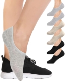 SIMIYA No Show Trainer Socks for Women Non Slip Invisible Socks 6 Pairs Breathable Cotton Low Cut Ankle Sock Liner Footies for Casual Loafers Boat Shoes